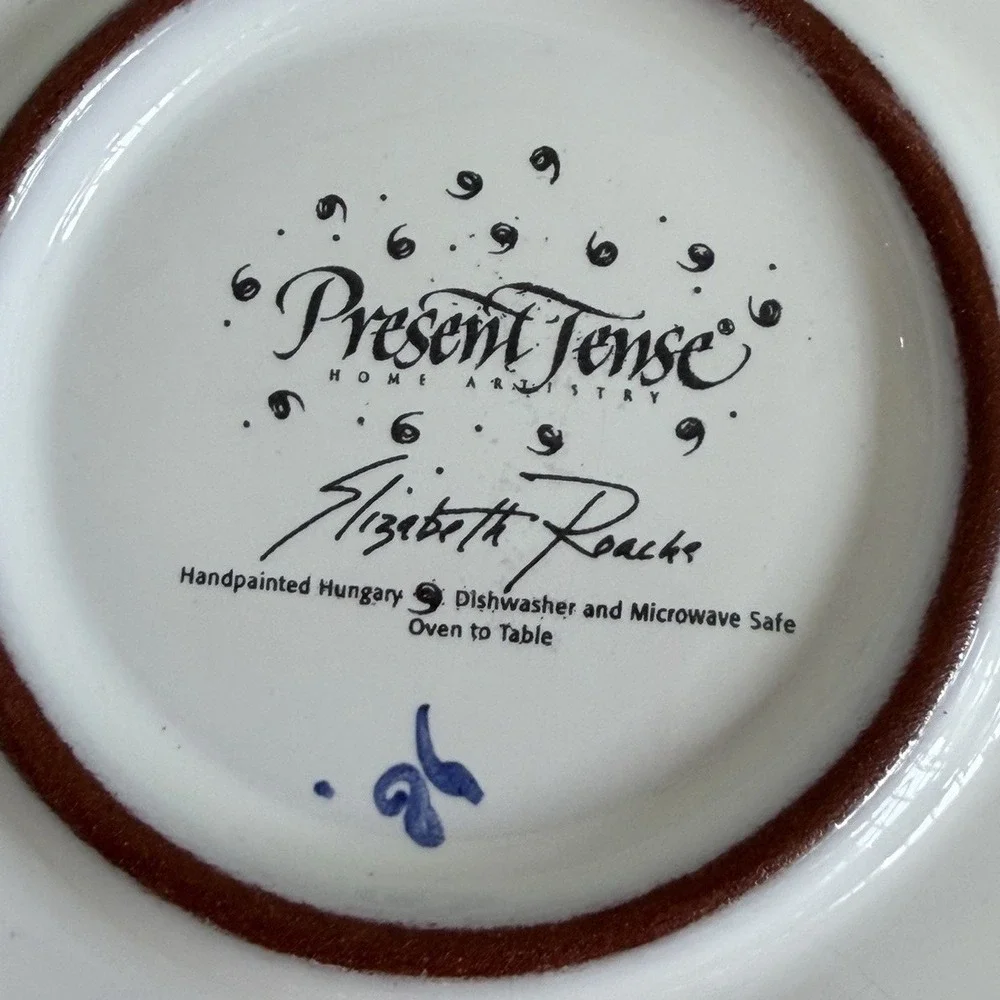 Elizabeth Roache Present Tense Pottery Hungary Quiche Baking Dish‎